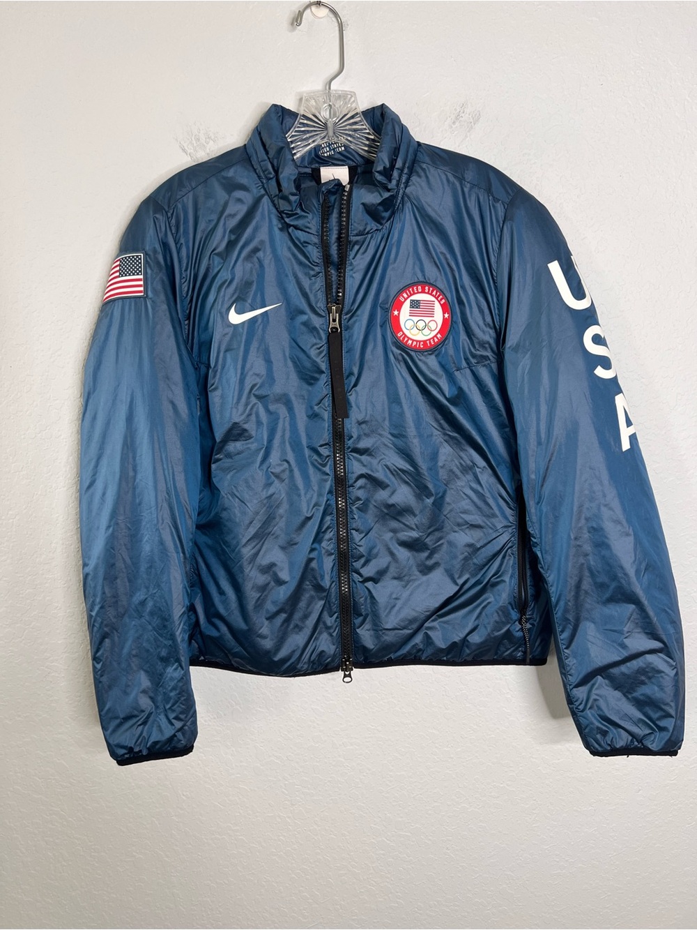 Nike Lab x Team USA Olympic Summit jacket Women’s Medium Blue Puffer
